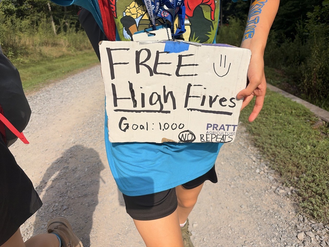 Anna offering free high fives at the Jamboree