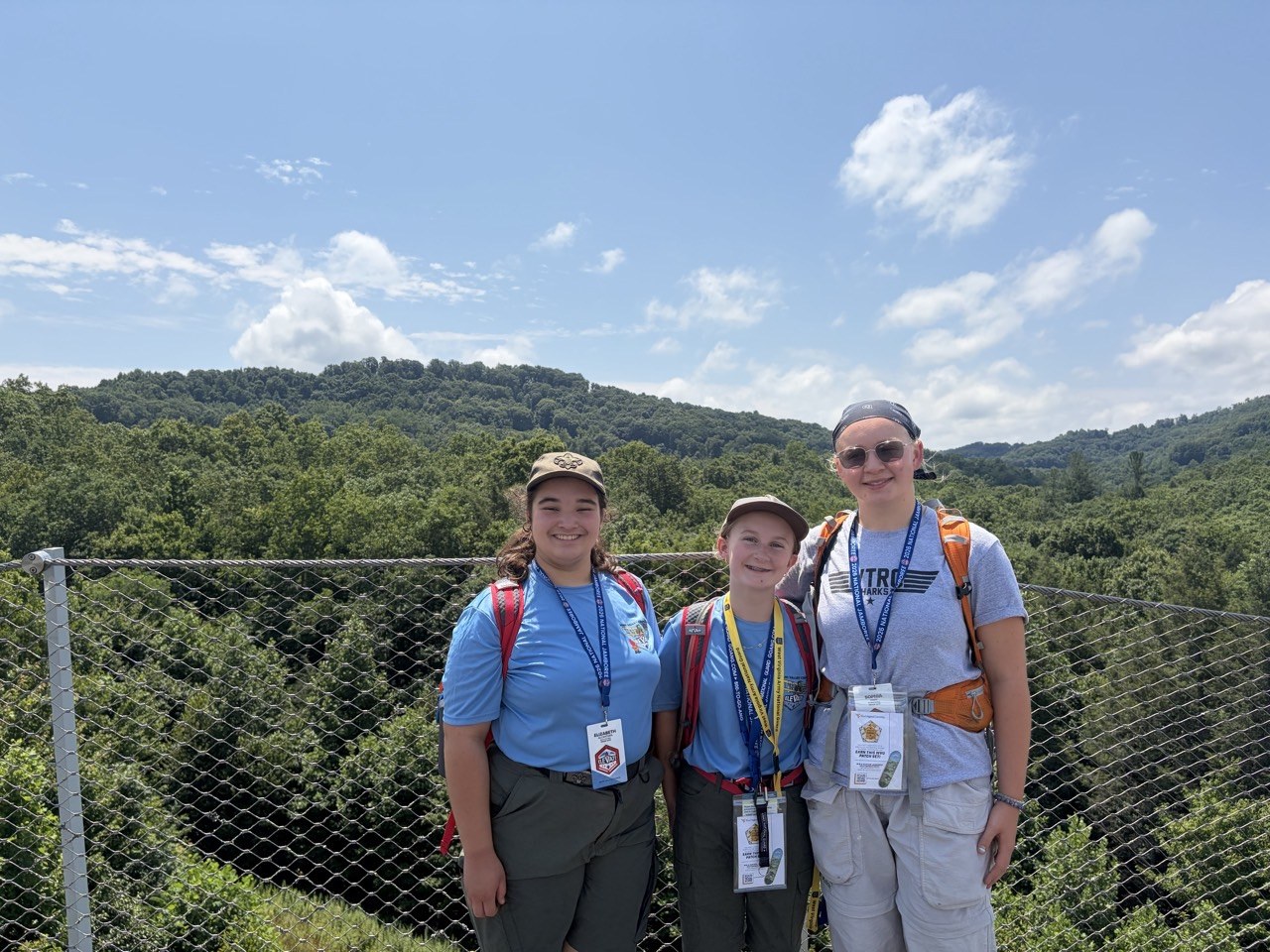 Lucy and fellow Scouts overlooking the Summit